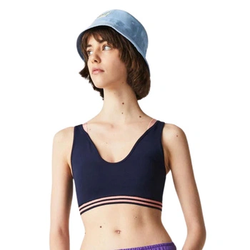 Top sportowy Lacoste Sport dopasowany biustonosz treningowy granatowy r. S