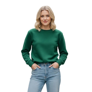 Bluza damska Zara klasyczna z ociepleniem zielona