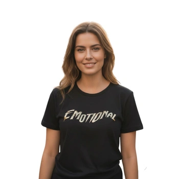 Koszulka damska Diesel Sily V26 czarna t-shirt z nadrukiem r. M