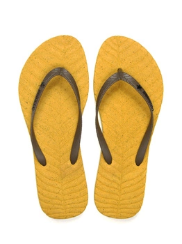 Klapki damskie Cubanas Nature żółte japonki