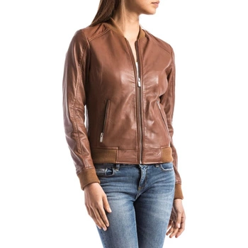 Kurtka damska skórzana Blue Wellford Benoue brązowa