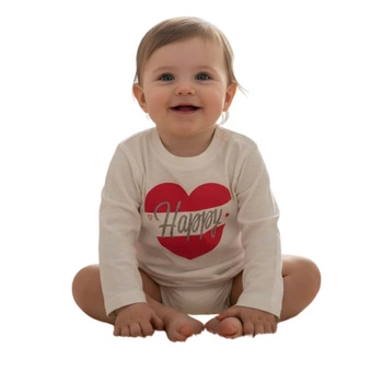 Koszulka dziecięca Chicco Serce z długim rękawem biała