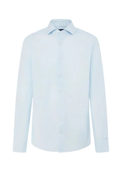 Koszula męska Hackett Stretch poplin OT regular niebieska r. S