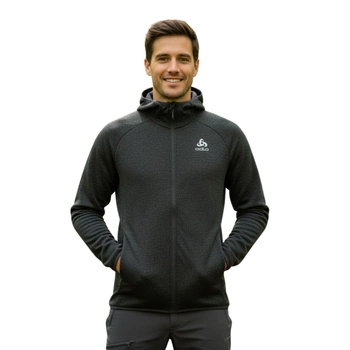 Bluza męska Odlo szara rozsuwana sportowa techniczna