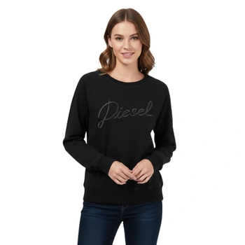 Bluza damska Diesel Sven bawełniana czarna klasyczna