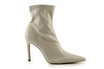 Buty damskie Zara botki skóra ekologiczna ecru