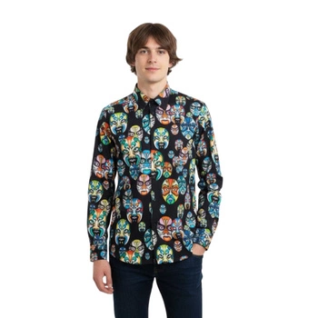 Koszula męska Custo Barcelona klasyczna wzorzysta