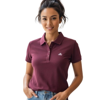 Koszulka damska Adidas polo luźna z którkim rękawem i kołnierzykiem