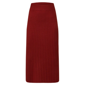 Spódnica damska Delicatelove Melbourne midi kaszmirowa czerwona
