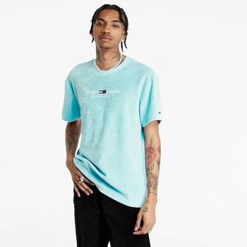 Koszulka męska Tommy Jeans Toweling Tee bawełniana niebieska