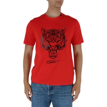 Koszulka męska Plein Sport t-shirt z nadrukiem czerwona r. XL