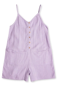 Kombinezon dziewczęcy Roxy If I Was a Bay letni fioletowy na szelkach