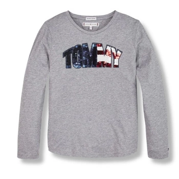 Koszulka dziewczęca Tommy Hilfiger Flip Sequins bluzka z długim rękawem