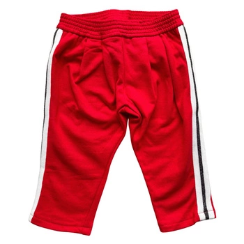 Spodnie dziecięce Chicco dresowe czerwone z lampasami