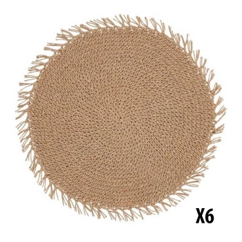 Mata stołowa COTE TABLE naturalna podkładka pod talerz zestaw 6 sztuk