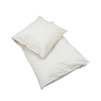 Pościel bawełniana Konges Sløjd komplet w paski 140x200 60x63 cm