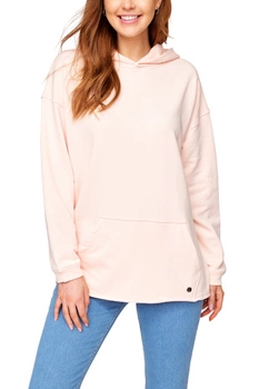 Bluza damska Tamaris Allariz dresowa oversize kangurka różowa