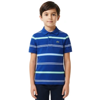 Koszulka dziecięca Lacoste Polo bawełniana polówka granatowa r. 116