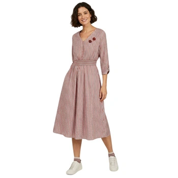 Sukienka damska Ted Baker Gymni rozkloszowana paski midi