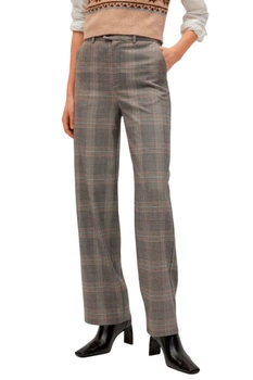 Spodnie damskie Mango Pati z wysokim stanem w kant