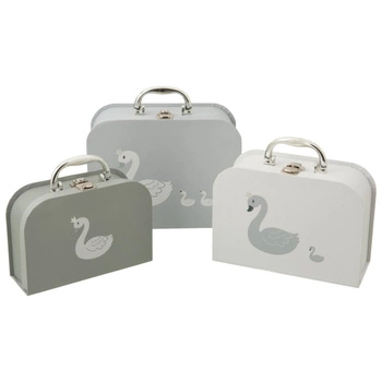 Zestaw 3 walizek J-Line dla dziewczynki tekturowe do przechowywania