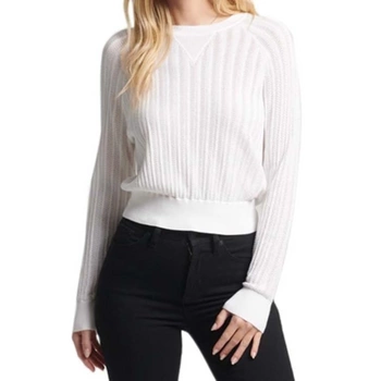 Sweter damski Superdry Studios Lace Knit bawełniany biały