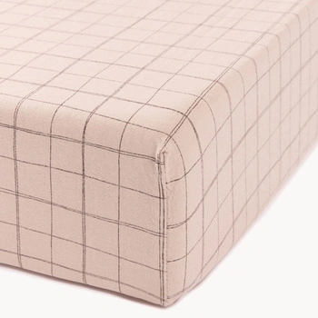 Prześcieradło dziecięce Nobodinoz bawełniane pudrowy róż 70x140 cm