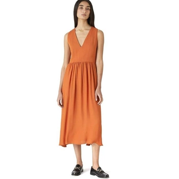 Sukienka damska Trussardi koktajlowa midi pomarańczowa