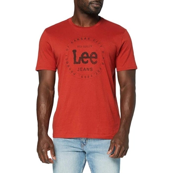 Koszulka męska Lee Circle t-shirt czerwona z logotypem