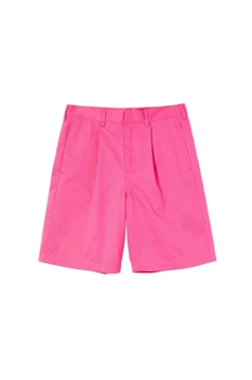 Spodenki damskie Stussy Lee Baggy eleganckie bermudy różowe