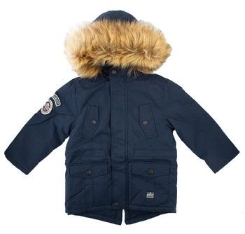 Kurtka dziecięca Miniman zimowa ocieplana z kapturem