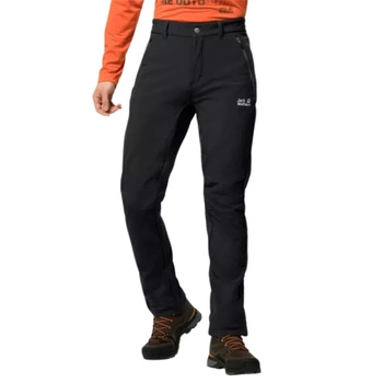Spodnie męskie Jack Wolfskin Zenon Softshell trekkingowe ocieplane czarne