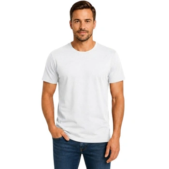 Koszulka męska Fruit of the Loom Softpun T klasyczna biała t-shirt r. XL