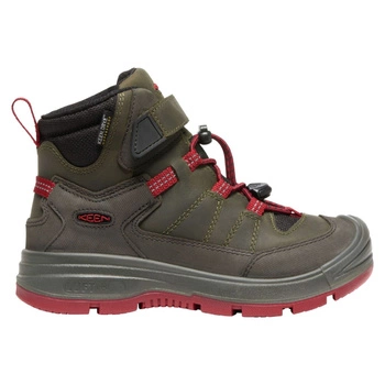 Buty dziecięce Keen  Redwood Mid WP trekkingowe skórzane szare