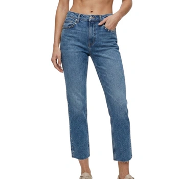 Spodnie damskie Zara jeansowe slim fit cropped leg