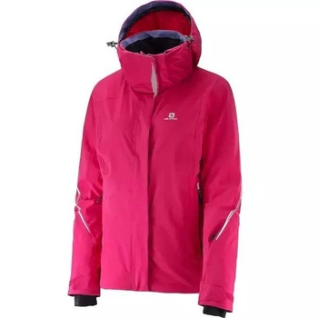 Kurtka damska Salomon Brilliant Jkt W narciarska różowa