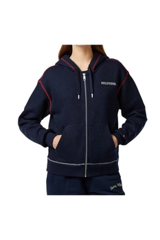 Bluza damska Tommy Hilfiger Mdrn Reg Gbl Stp Fullzip klasyczna rozsuwana