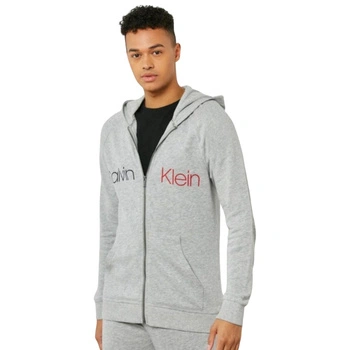 Bluza męska Calvin Klein Full Zip rozpinana szara z kapturem r. S