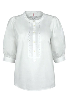 Bluzka damska Tommy Hilfiger Crafted Cotton Henley bawełniana