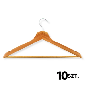 Wieszak drewniany lakierowany zestaw 10 sztuk