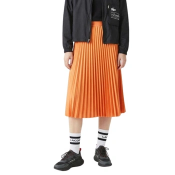 Spódnica damska Lacoste plisowana midi pomarańczowa r. XS