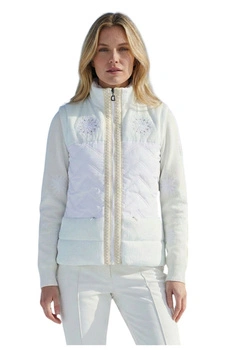 Kurtka damska Desigual Edimburgo zimowa biała bezrękawnik