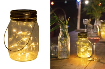 Zestaw 3 lamp solarnych LED NANAY FAIRY w słoiku szklane