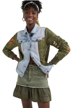 Kurtka damska Desigual Port Beach przejściowa zielona