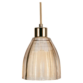 Lampa sufitowa Paulenn Gleaming Gold wisząca złota bursztynowa Ø13,3