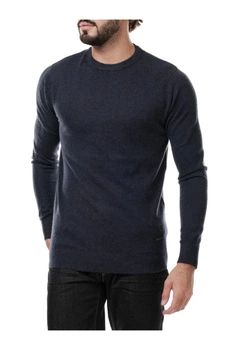 Sweter męski Hopenlife Armin klasyczny granatowy