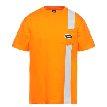 Koszulka męska Huff Safety S/s pocket t-shirt pomarańczowy r. M