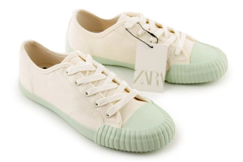 Buty damskie Zara Canvas trampki tenisówki kremowe