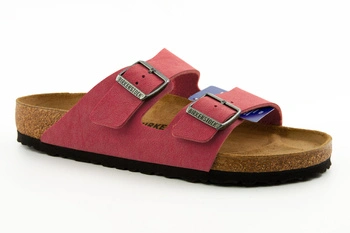 Klapki męskie Birkenstock Arizona BS regular skórzane bordowe r. 42