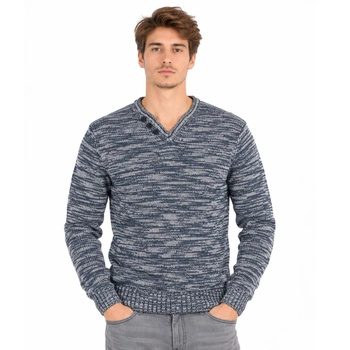 Sweter męski Hopenlife Calume ciepły melanż r. S